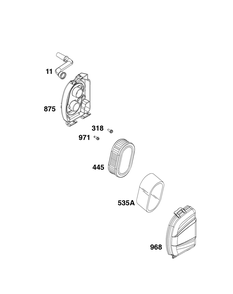 Air Cleaner Group Diagram and Parts List for 093J02-0094-H5 020000 - 09Z999 Briggs and Stratton Engine